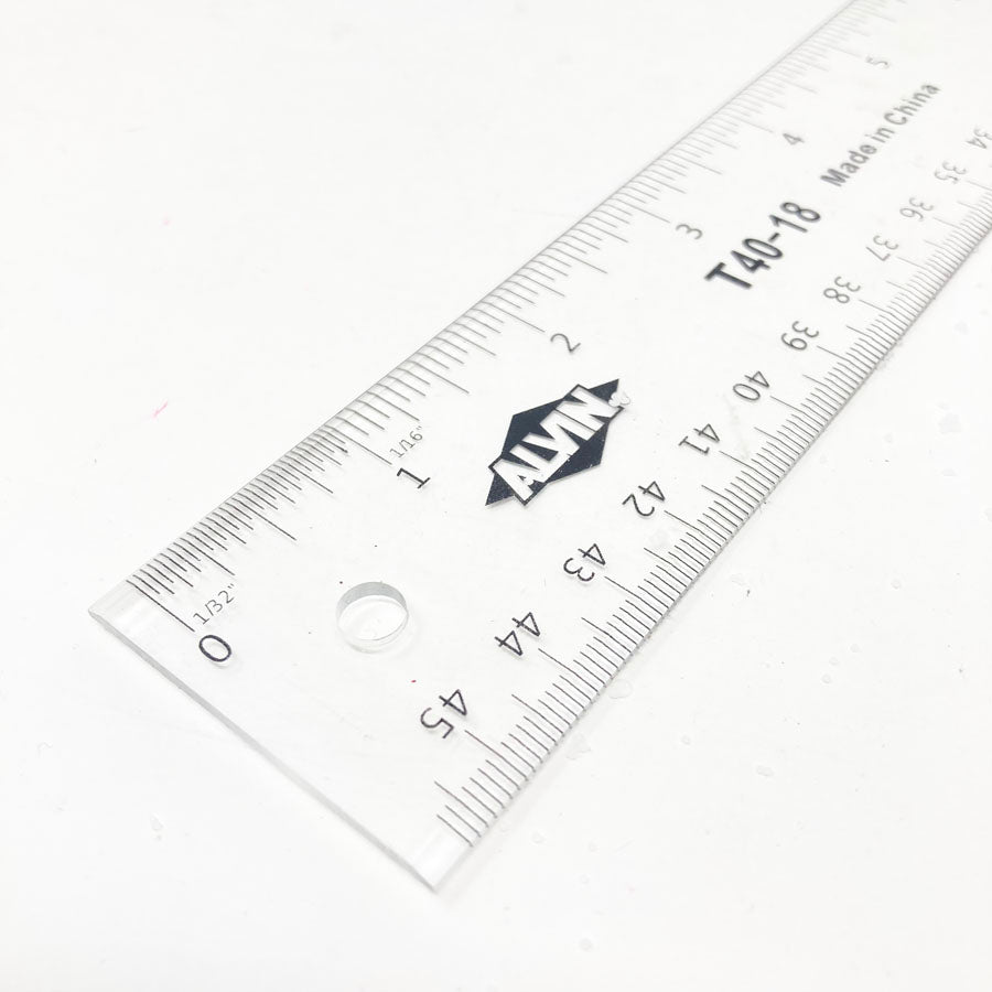 Alvin 18" Clear Ruler