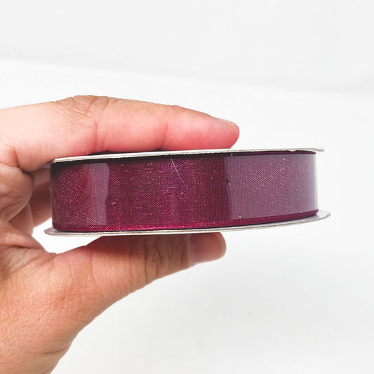 Celebrate it - Sheer Creations Ribbon - Dark Red Sparkle