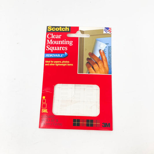 Scotch Clear Removable Mounting Squares