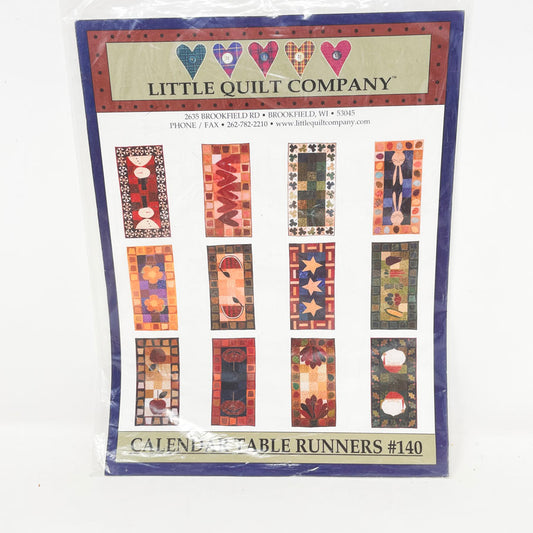 Calendar Table Runners by Little Quilt Co.