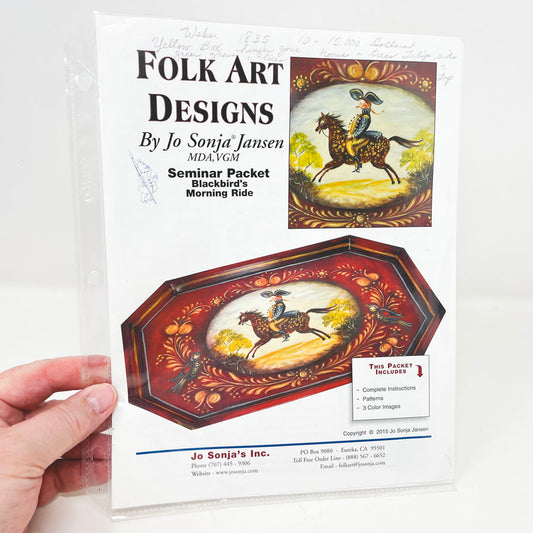 Blackbird's Morning Ride Folk Art Painting Packet & DVD by Jo Sonja Jansen
