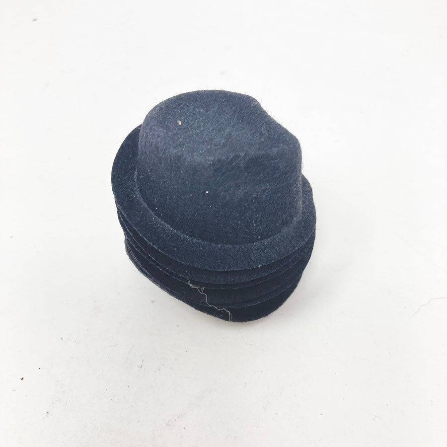 Miniature Black Fedoras