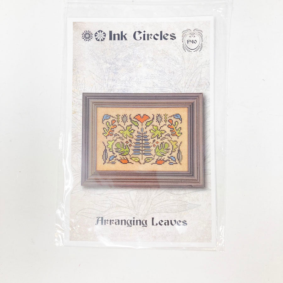 Ink Circles - Arranging Leaves Needlework Pattern