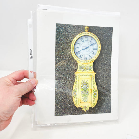 Yellow Clock Folk Art Painting Packet