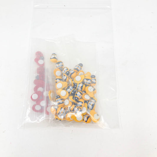 Miniature Wood Bees and Ladybugs