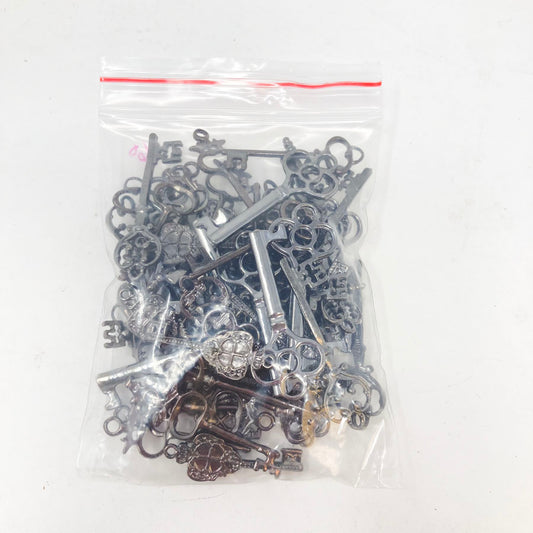 Miniature Metal Keys - 60 pieces