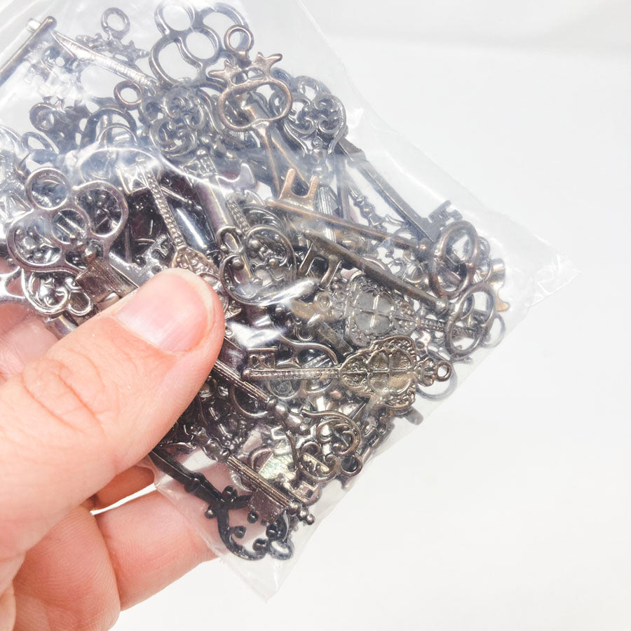 Miniature Metal Keys - 60 pieces