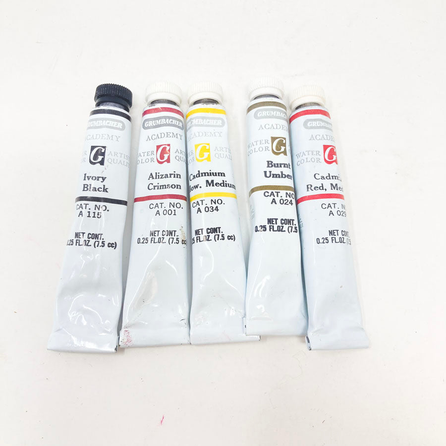 Grumbacher Academy Watercolor 0.25 oz Paint Tubes