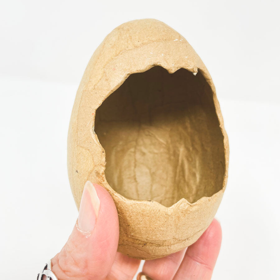 Cracked Paper Mache Egg