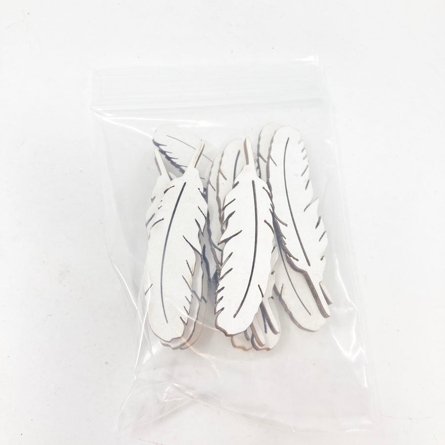 Laser Cut Wood Feathers