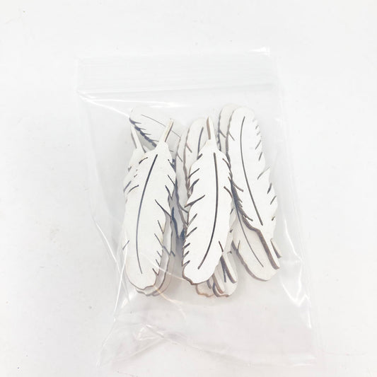 Laser Cut Wood Feathers