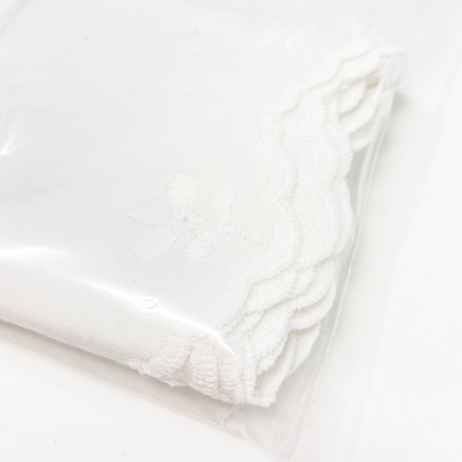 White Flower Embroidery Trim Edge