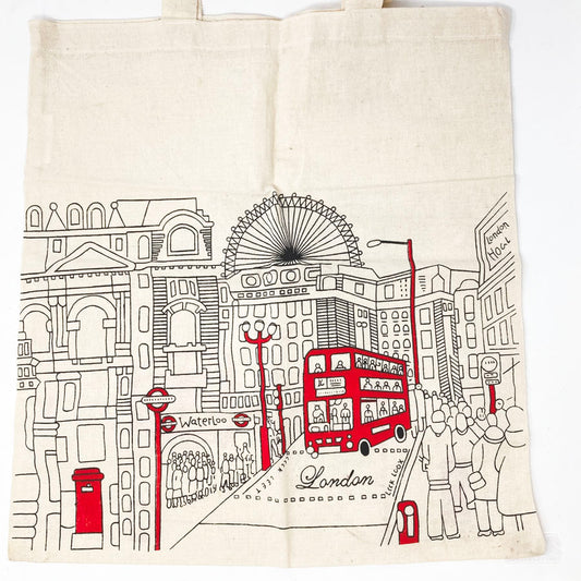 London Canvas Tote Bag 15 x 15