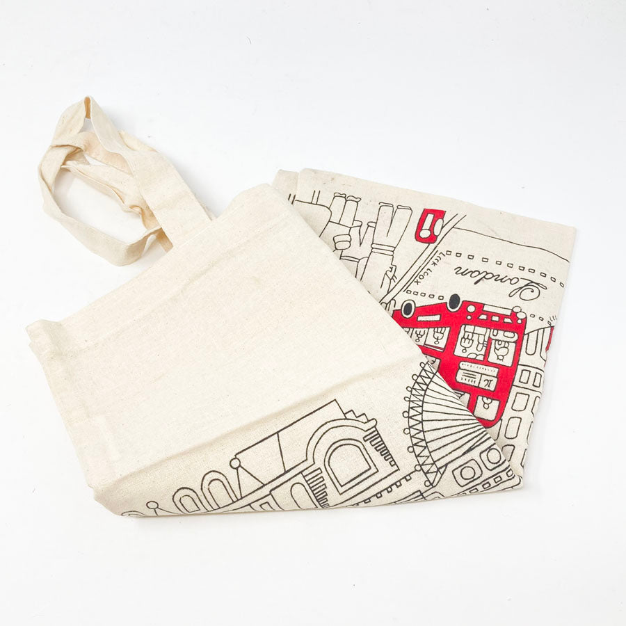 London Canvas Tote Bag 15 x 15