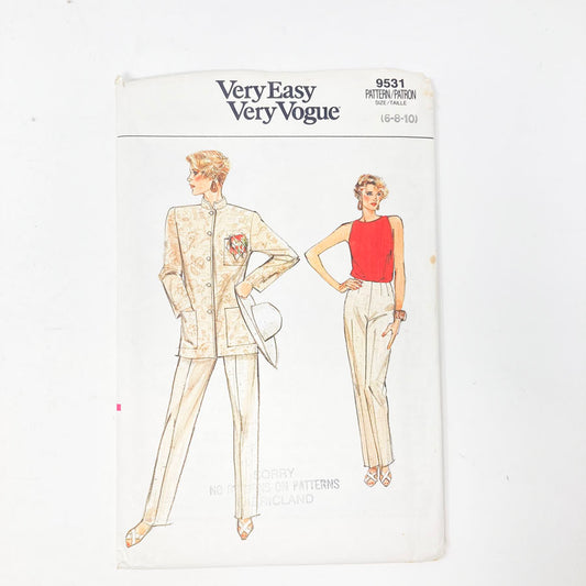 1986 Outfit (6-10) by Very Easy Very Vogue 9531 Sewing Pattern