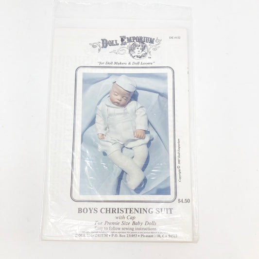 Boys Christening Suit with Cap Doll Sewing Pattern by Doll Emporium
