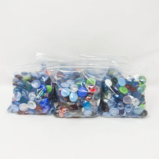 5" x 5" Bag of Mixed Flat Back Marbles (1)