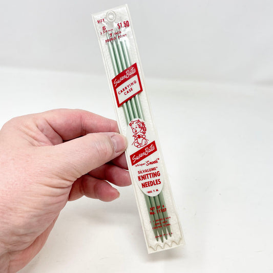 Size 5: Susan Bates 7" Aluminum Double Point Knitting Needles