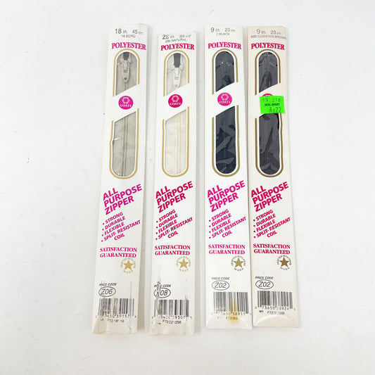 Coats Polyester Zippers - Pick a Size