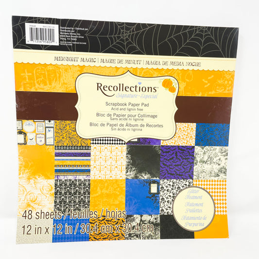 Recollections- Midnight Magic Scrapbook Paper Pad 12"x12"