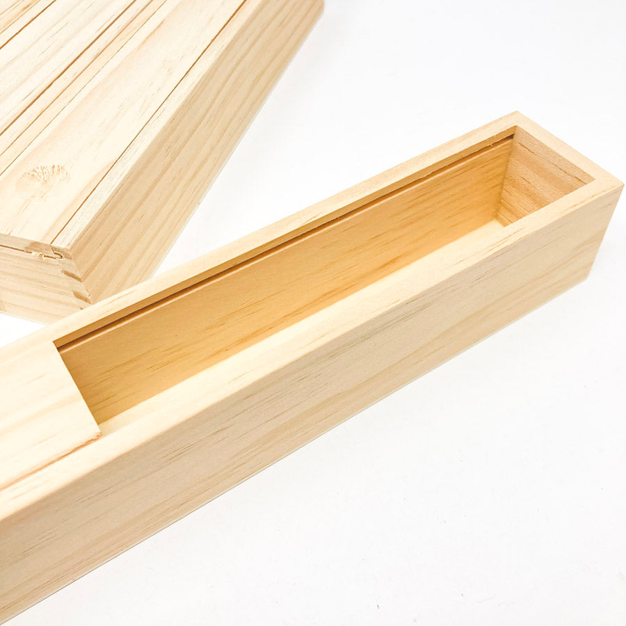 Narrow Wood Slide Top Box (1)