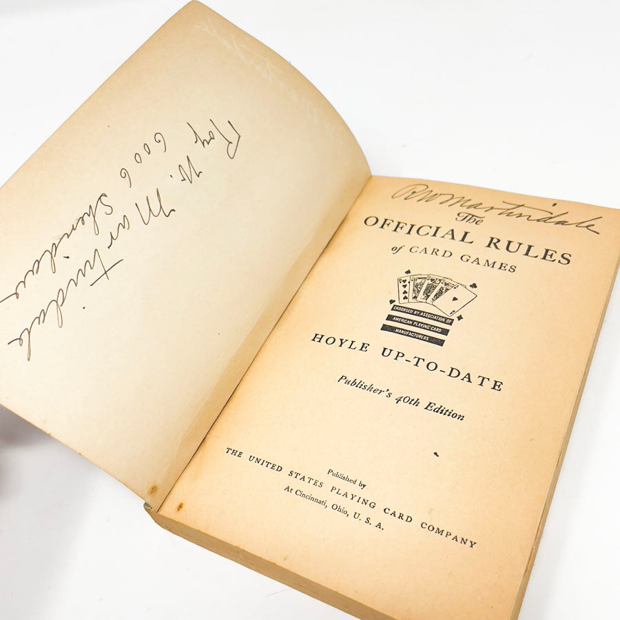 Vintage The Official Rules of Card Games - 40th Edition Book (1941)