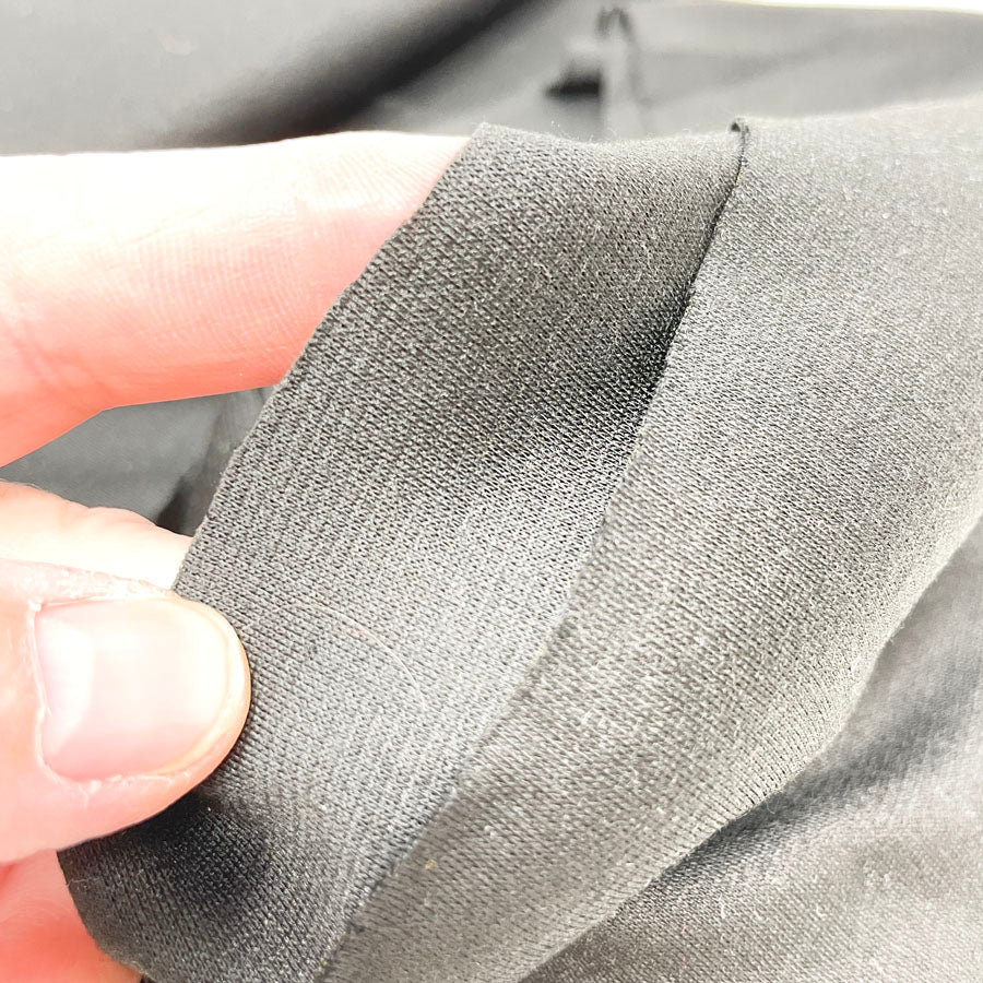 1 yd Black Stretch Polyester Fabric
