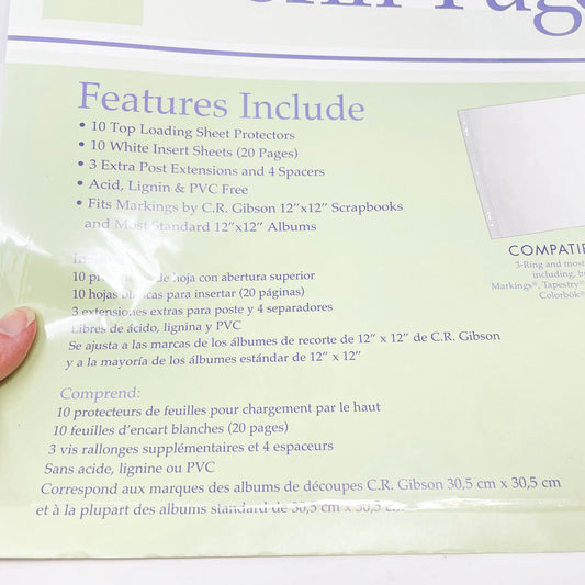 Markings- 12"x12" Top Loading Universal Scrapbooking Refill Pages