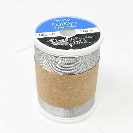 Sulky 40 Wt. Rayon Thread - Silver - 850 yd. Spool