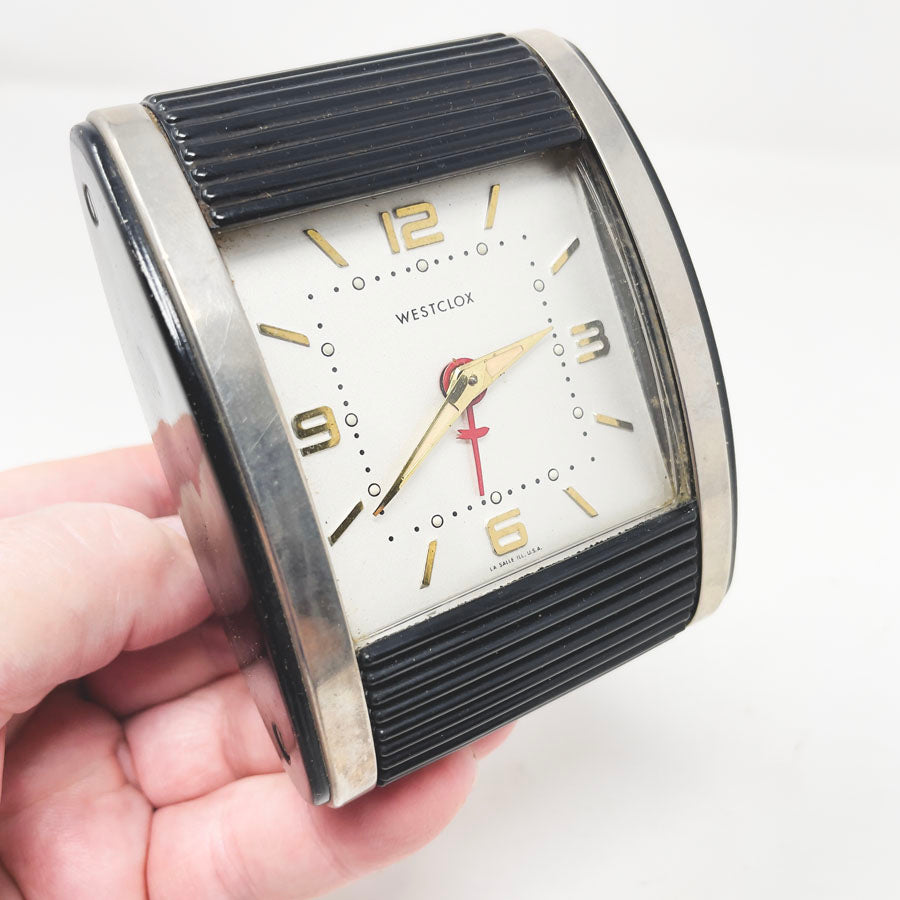 Vintage Mid-Century Westclox “TravalarM” Alarm Clock (not working)