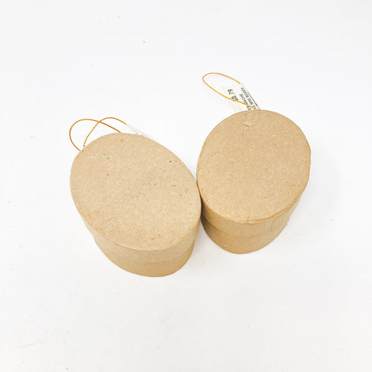 Oval Paper Mâché Box Ornament