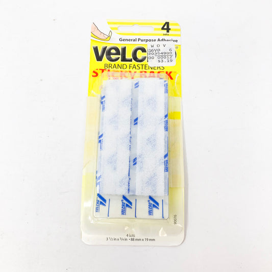 Velcro Brand Fastners- White All-Purpose 3 1/2" x 3/4"