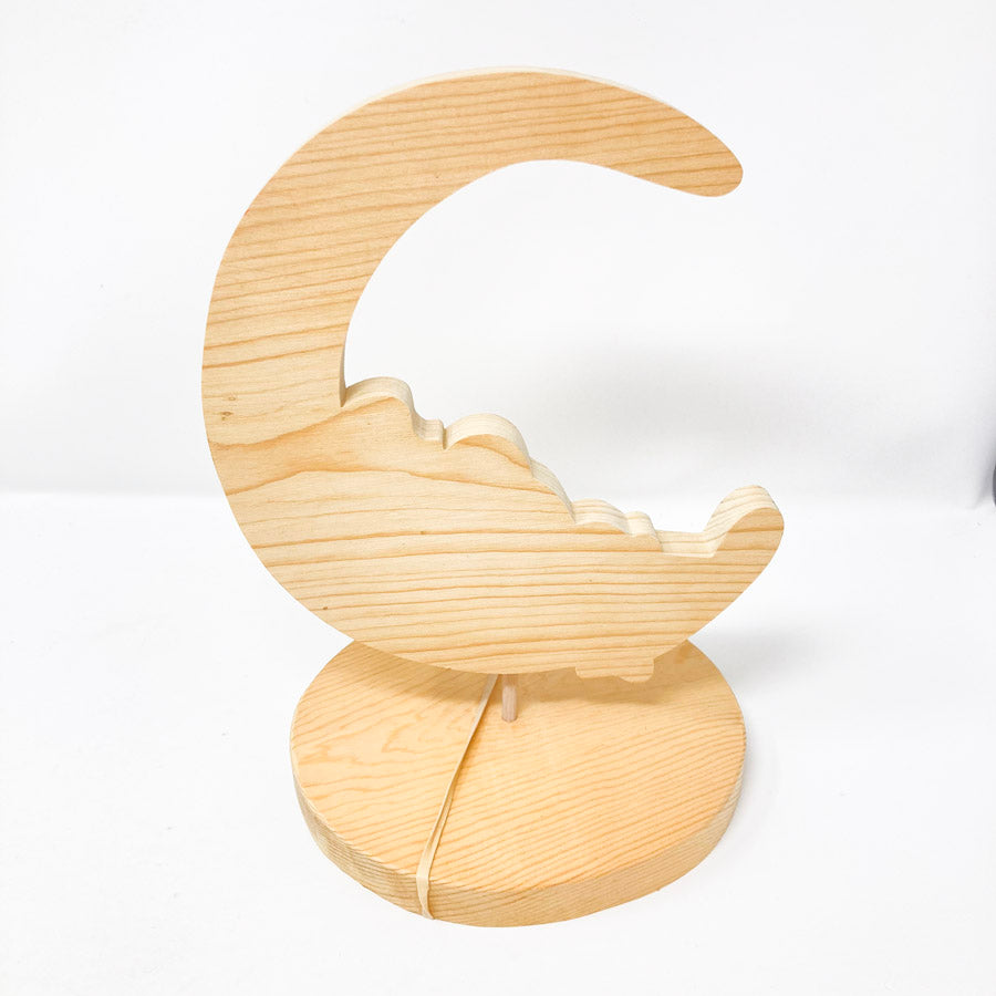Moon Decor - Unfinished Wood