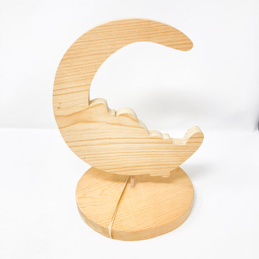 Moon Decor - Unfinished Wood