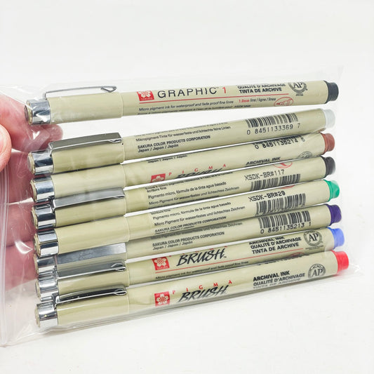 Bundle of Sakura Pens - Micron and Brush