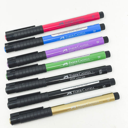 Bundle of Faber Castell Pit Artist Pens (7)
