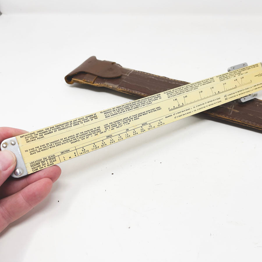 Vintage Pickett Slide Rule with Case