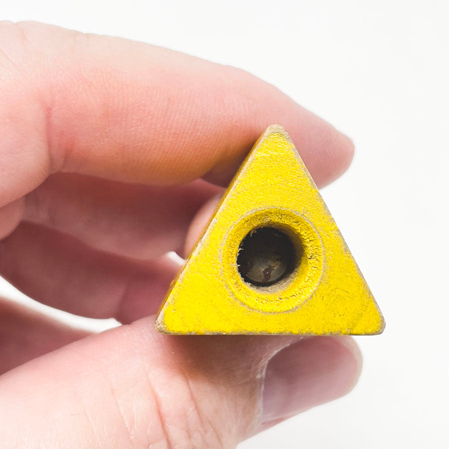Vintage Wooden Fisher Price Little People - Triangle Shape