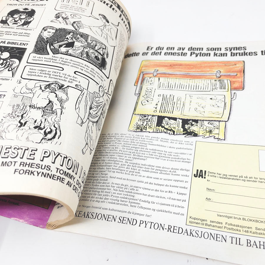 Pyton Nr. 7 – 1988 Norwegian Satirical Comic