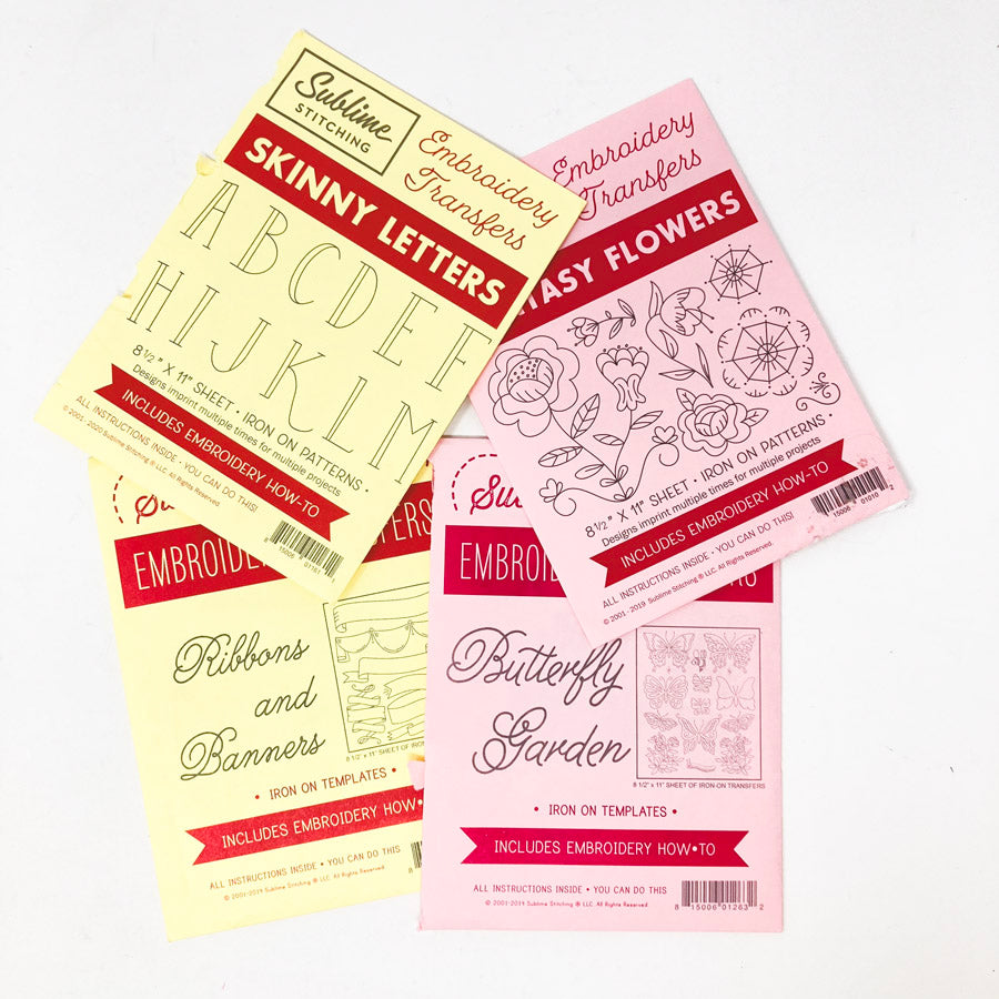 Sublime Stitching Embroidery Transfers - Pick a Design