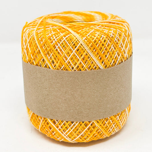 Mercerized Cotton Thread in Yellow/Orange Ombre