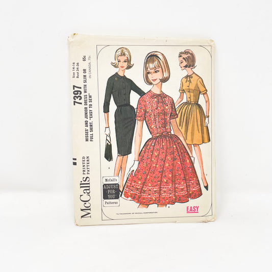 73797 Dress/Skirt Pattern (14-16) - McCall's - 1964