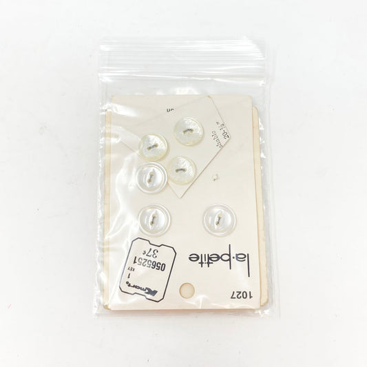 Bundle of 15 Small Clear Carded Buttons