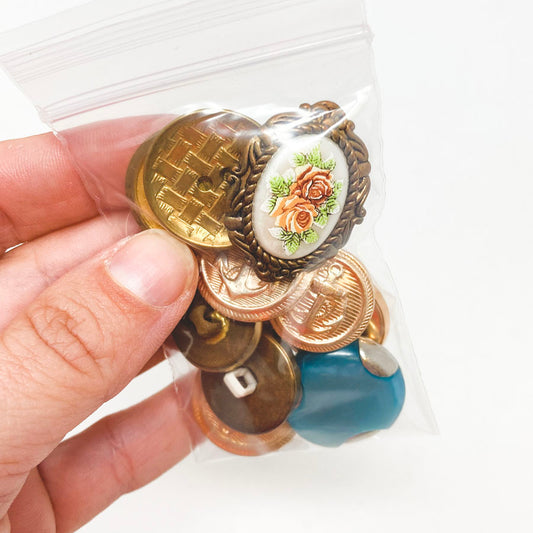 Small Bag of Metallic/Metal Buttons
