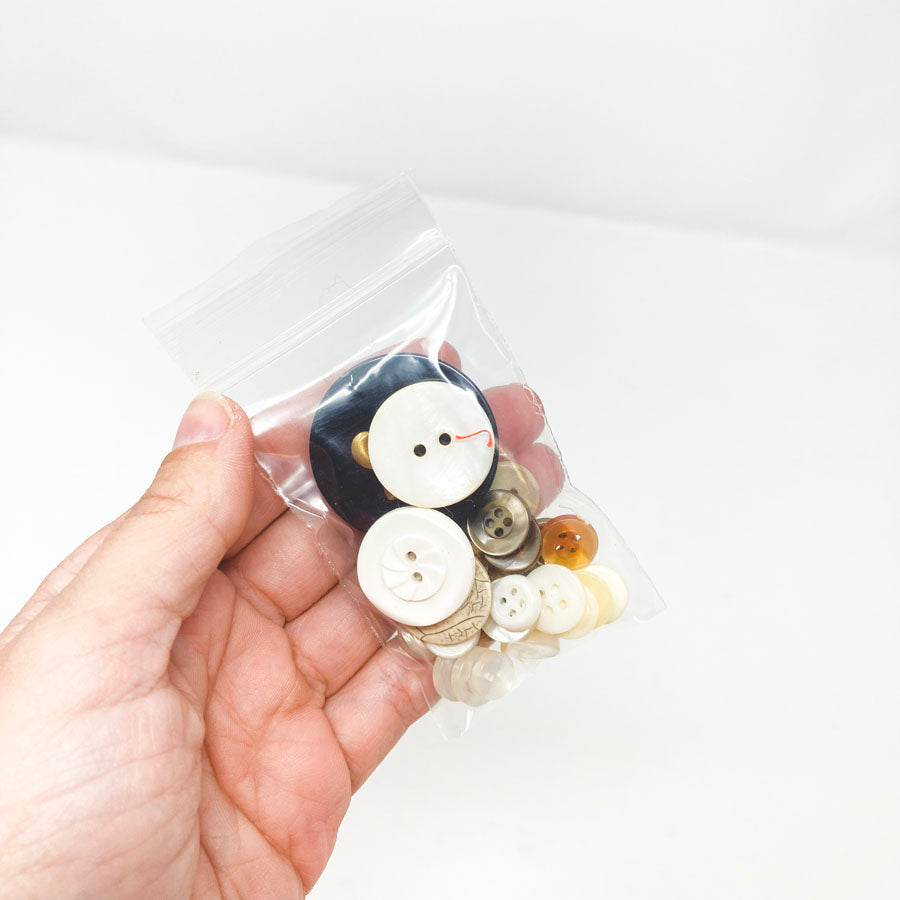 Small Bag of White/Brown/Black Buttons