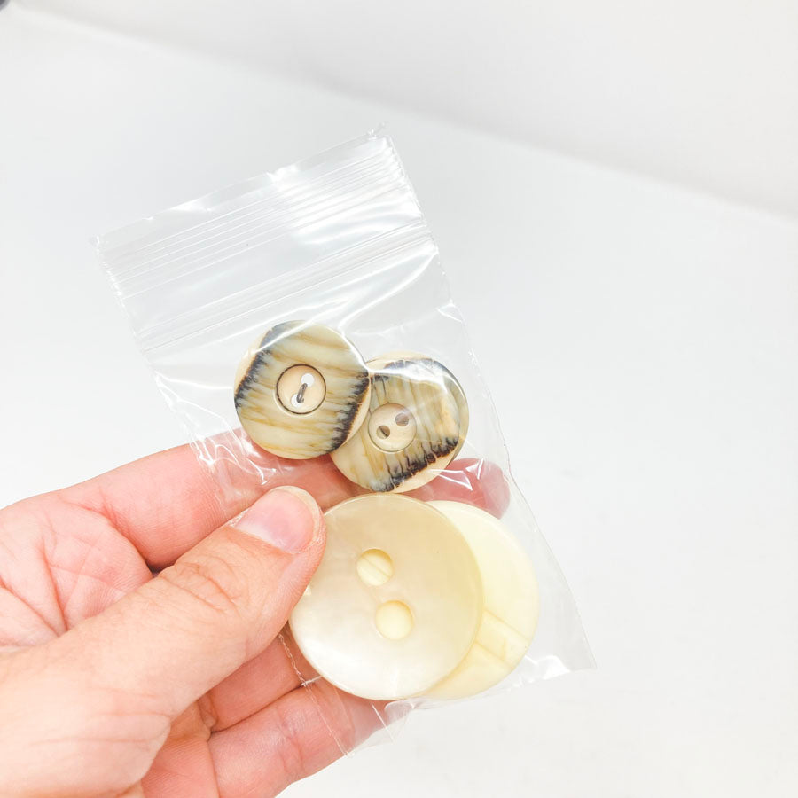 Small Bag of Mixed Ivory Buttons