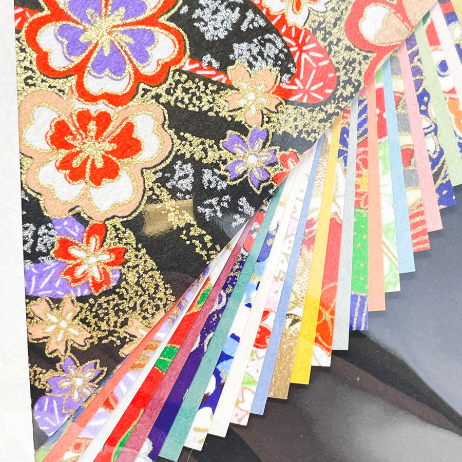 NEW // Premium Washi Origami Paper – Mingei Floral Gold (2 Sizes Available)