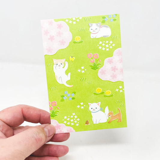NEW // Spring Cats Postcard by Kazuemon