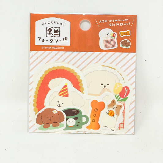 NEW // Furukawa Paper Flake Stickers – Dog Theme (14 pcs)