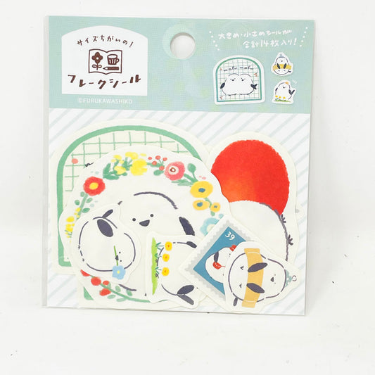 NEW // Furukawa Paper Flake Stickers – Bird Theme (14 pcs)